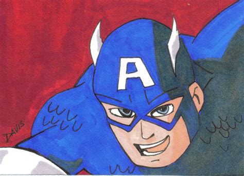 Captain America Sketch Card By Dangerousdonny On Deviantart