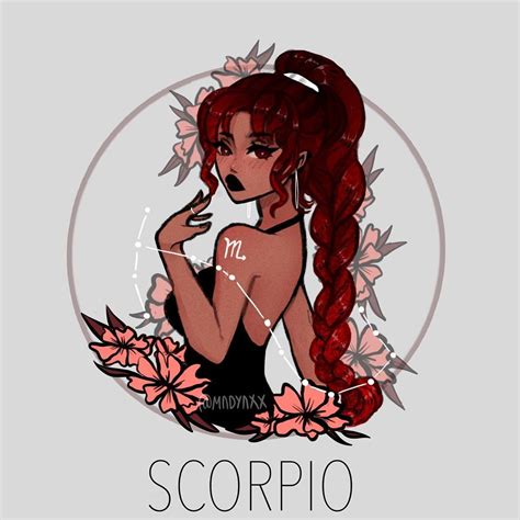 Zodiac Scorpio Art Scorpio Girl Astrology Art Anime Girl Drawings