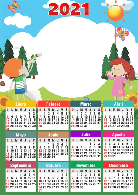 Calendario 2021 Psd Calendario Para Photoshop Bonito Para Imprimir