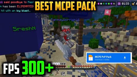 Best Mcpe Pvp Pack 119 Fps Boost Dino 16x Mcpe Pvp Pack Youtube