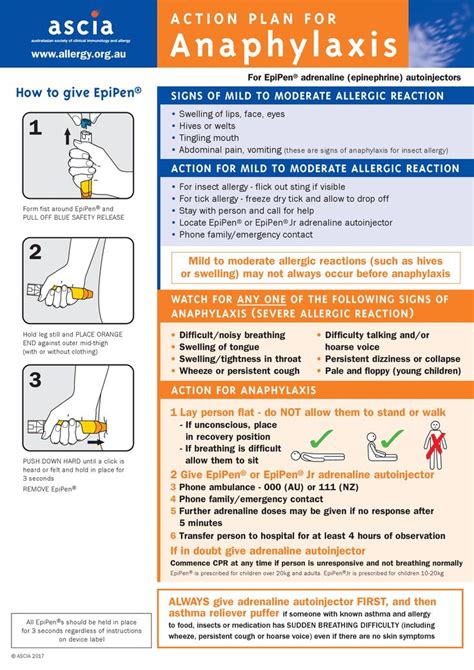 The Instructions For How To Use An Anaphalaxis In This Poster Are Shown