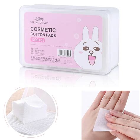 1000pcsset Cosmetic Cotton Wipes Soft Makeup Cotton Pad Box Facial Cleansing Paper Wipe Skin