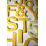 Vintage Plastic Yellow Shop Letters  Cream And Chrome