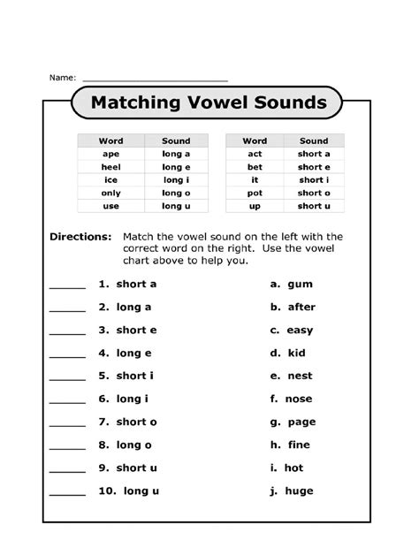 Ejercicio De Long And Short Vowel Worksheet