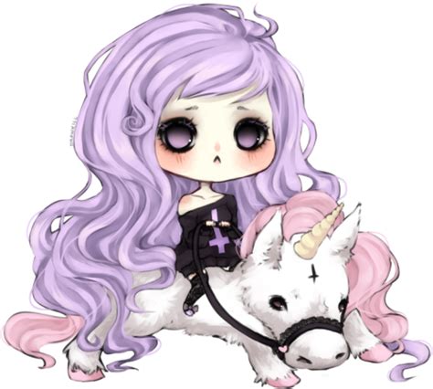 Chibi Cute My Art Unicorn Pastel Goth Pastel Goth Drawkill