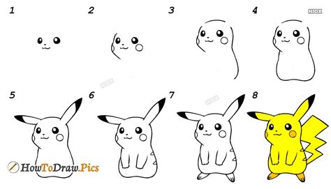 How To Draw Pikachu Step By Step Pictures