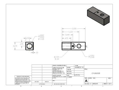Solidworks Dimensioned Drawings By Katherine Amboy At