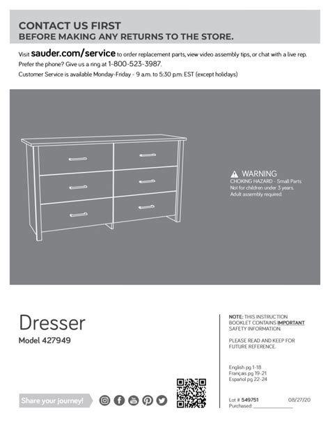 Mainstays Hillside 6 Drawer Dresser Blackwood Finish