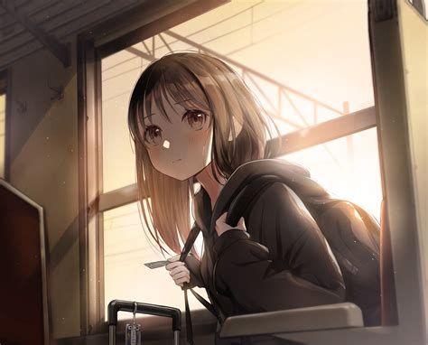 Hoodie Cute Anime Girl Wallpaper 021