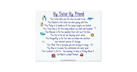 my sister my friend poem with graphics card friend poems graphic card sisters text