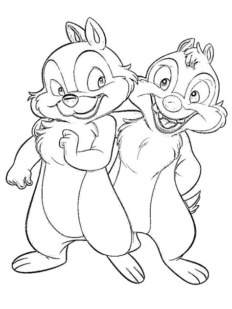 Chip N Dale Coloring Page Funny Coloring Pages