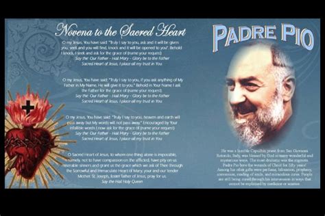Padre Pio Prayer To The Sacred Heart Padre Pío Padre
