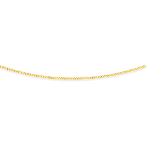 9ct Gold 50cm Solid Curb Chain Prouds