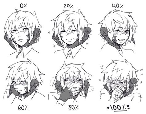 Anime Facial Expressions And Haircuts Reference