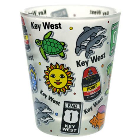 Key West Florida Landmarks And Icons Collage Shot Glass On Storenvy