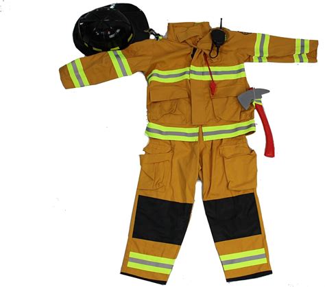 Teetot Authentic Boys Fireman Halloween Costume Firefighter Size 5 6