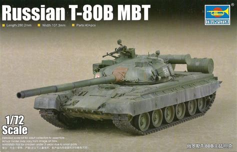 Trumpeter 07144 Russian T 80b Mbt 172 Scale Model