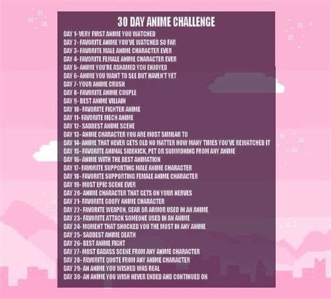 Doing The 30 Day Anime Challenge Anime Amino