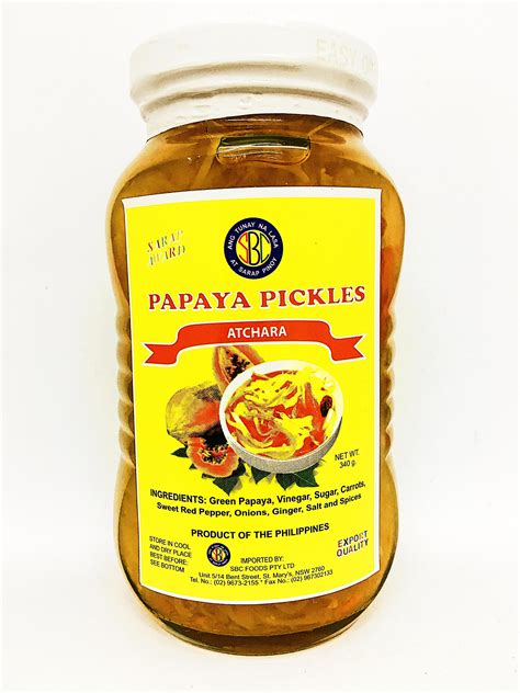 Sbc Pickled Papaya Atchara 340g From Buy Asian Food 4u