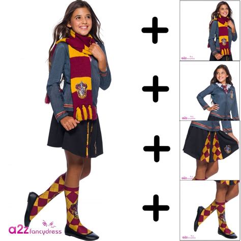 Harry Potter Hermione Granger Girls Gryffindor Uniform Kids 4 Piece