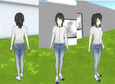 Yandere Simulator Skin Jeans And T Shirts By Nekasan On Deviantart