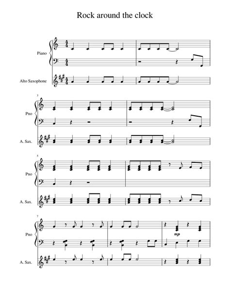 Meaning of around the clock medical term. Rock around the clock Sheet music for Piano, Saxophone ...