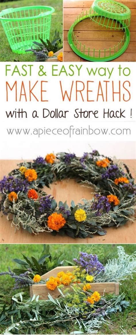 An Easy And Cheap Way To Make Wreaths With Dollar Store Hacks For Spring