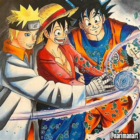 Luffy Goku And Naruto