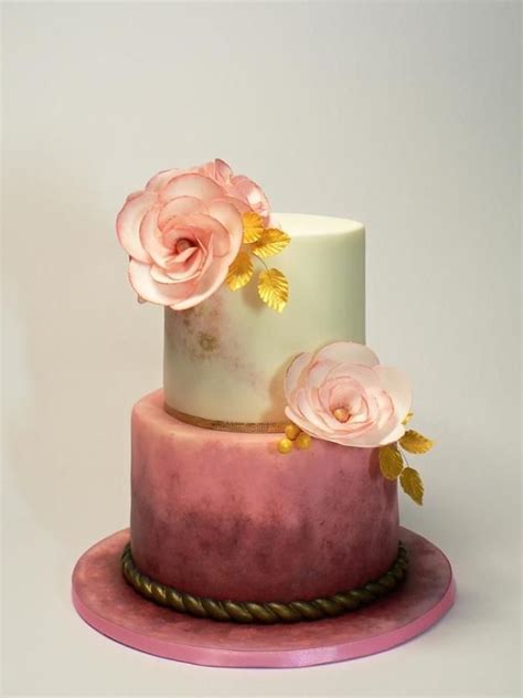Crimson Bloom By Martina Matyášová Wedding Cake Ombre Romantic Wedding