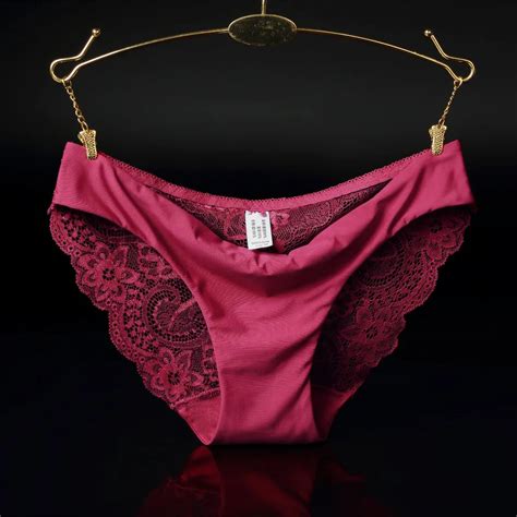 2hot Sale Seamless Low Rise Womens Sexy Lace Lady Panties Seamless Cotton Panty Hollow Briefs