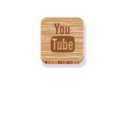 Youtube Wooden Square Icon 2 Transparent Png And Svg Vector File