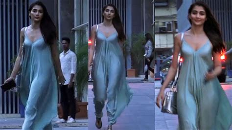 Radhe Shyam Actress Pooja Hegde Looking Stunning In Skinny Silk Dress Prabhas Isparkmedia