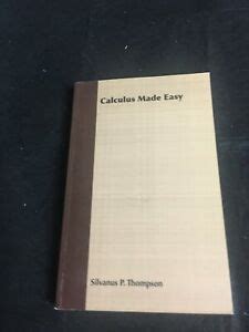 Calculus Made Easy By Silvanus P Thompson Free Shipping