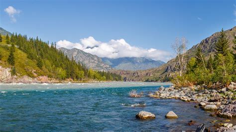 Katun River Altai Altai Altai Mountains River