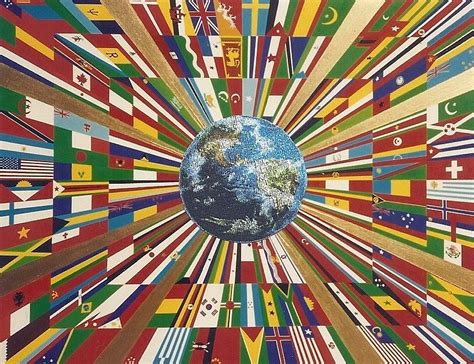 World Of Flags Painting By Jim Fitzpatrick Fine Art America