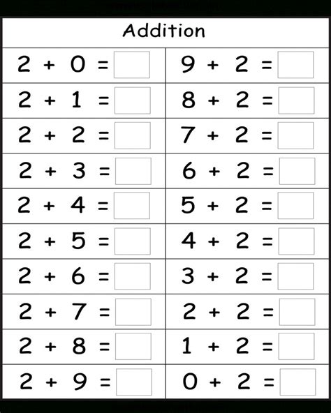 21 Free Printable Math Addition Worksheets For Kindergarten ~ Edea Smith