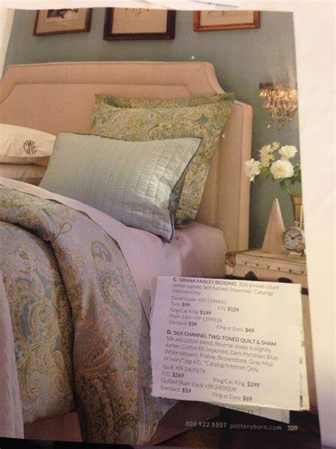 Pottery Barn Bedding Sienna Paisley Pottery Barn Bedding Quilted Sham Bed Pillows