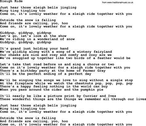 Dolly Parton Song Sleigh Ride Lyrics