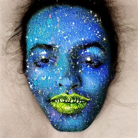 A Face Made Out Of Stars And Stardust Stable Diffusion