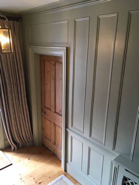 Farrow And Ball French Gray No 18 Panelled Hallway Green Interiors And