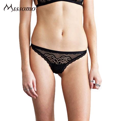 missomo women lace black panty solid sexy mesh semi sheer floral basic low rise briefs female
