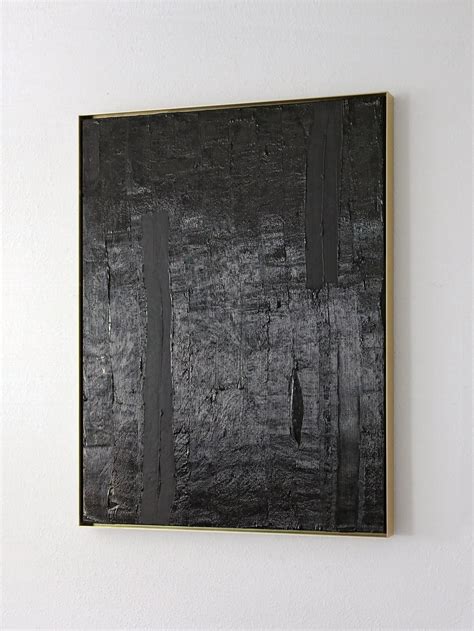 Abstract Minimalist Modern Black Framed Brass Free Form Etsy