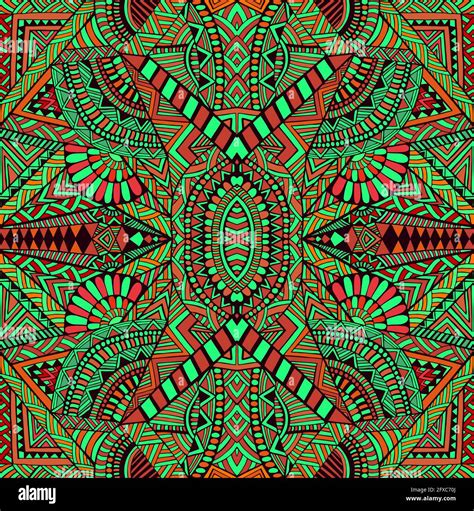 Geometric Psychedelic Trippy Colorful Tribal Pattern Stylish