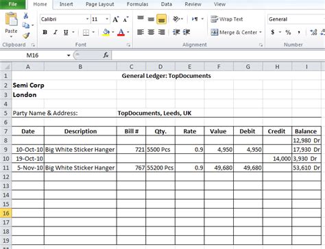 One general ledger account, for example, product sales revenues can represent the roll up, or aggregate of several different regional. General Ledger Format in Excel Free Download