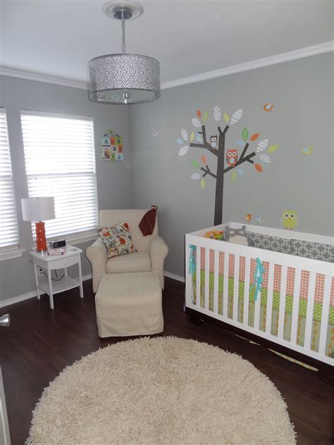 Serene Gray Owl Modern Nursery Project Nursery