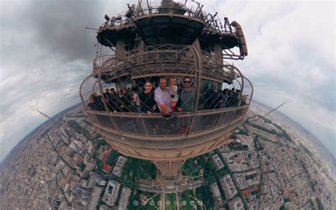 Virtual Reality 360° Photo From Top Of Eiffel Tower
