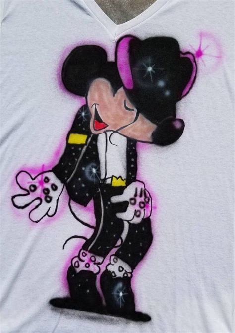 On Sale Airbrushed Mickey Mouse Michael Jackson Graffiti Etsy