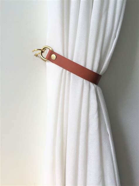 Minimalist Leather Curtain Tie Back Modern Decor Window Etsy