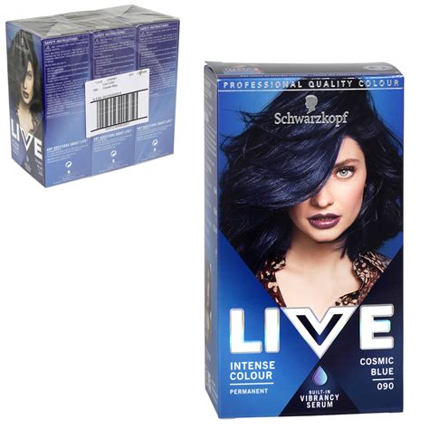 If you're new to hair dyeing, take a few minutes to read the first couple of paragraphs in these articles where i explain about why it's so important to lighten your hair before dyeing it an unnatural colour. Schwarzkopf Live Cosmic Blue 090 Permanent Hair Dye ...