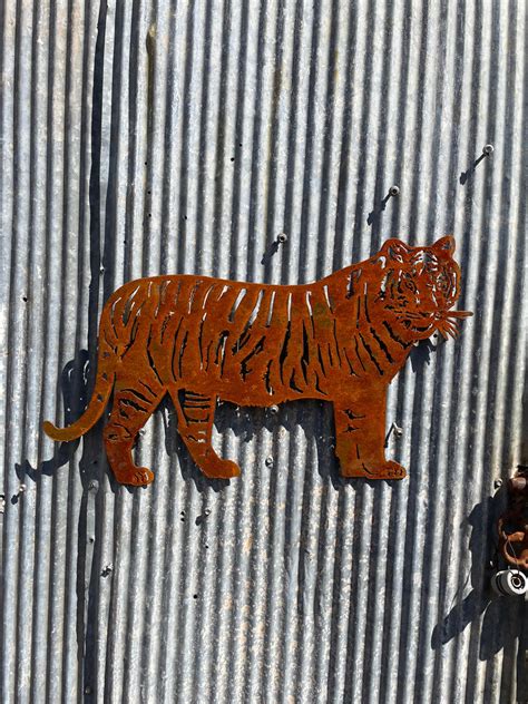 Tiger Metal Wall Art Garden Art Old N Dazed